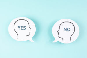 Yes and no, state of mind, psychology and mental health evaluation.