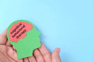 CBT or cognitive behavioral theory in psychology concept.